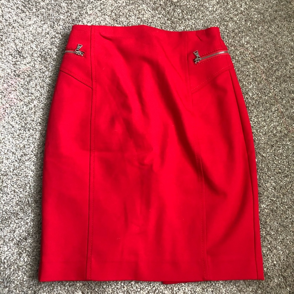Red Express pencil skirt
